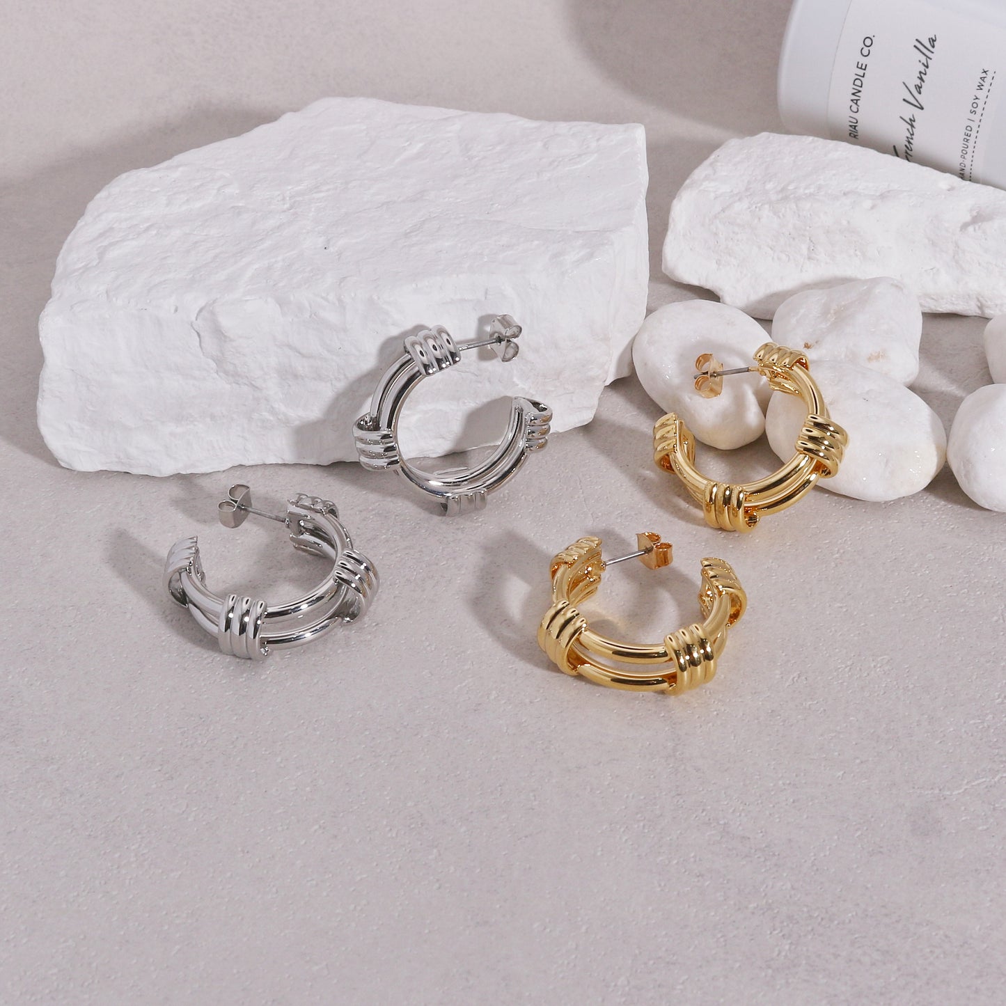 Layla Estate Styled Statement Hoop Earrings
