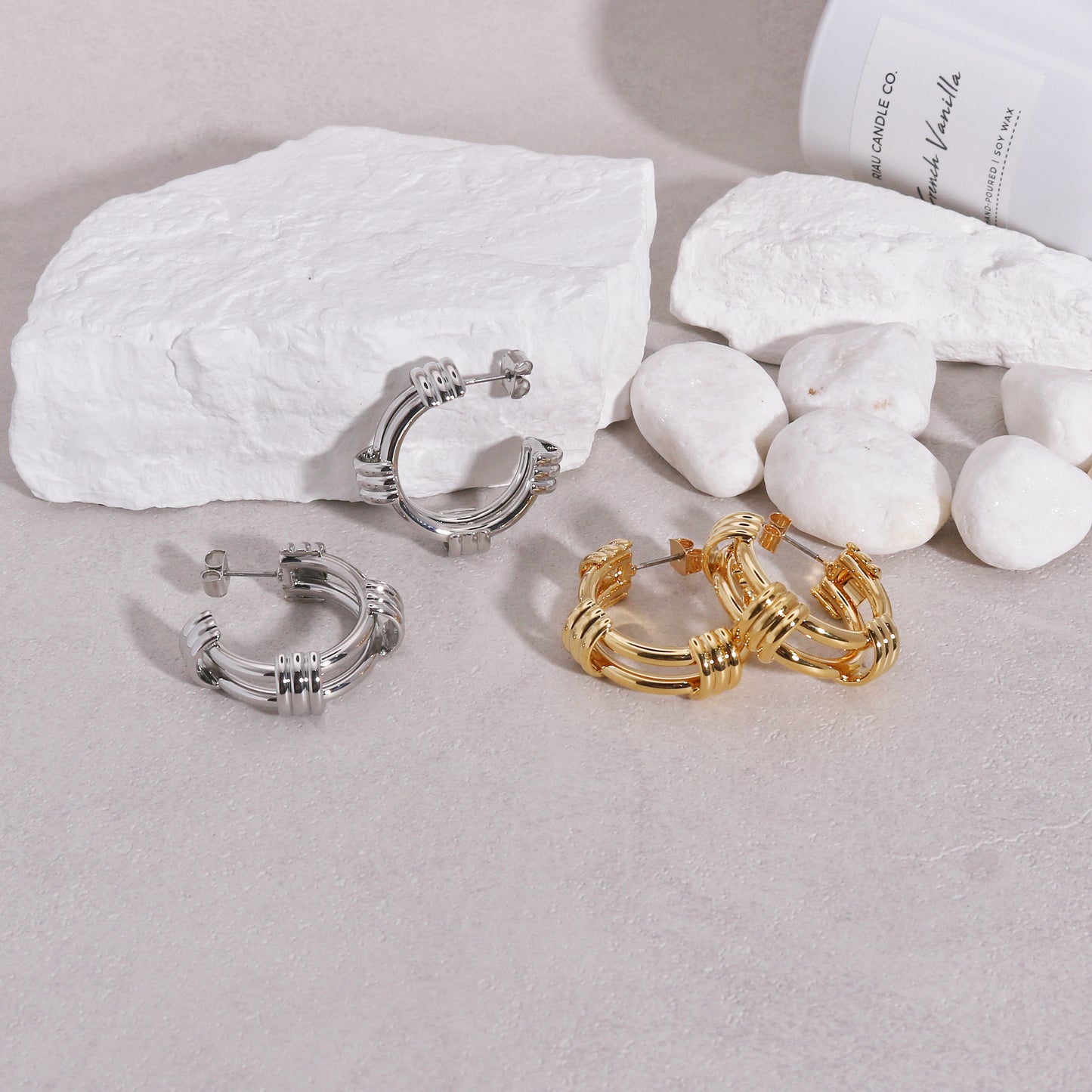 Layla Estate Styled Statement Hoop Earrings