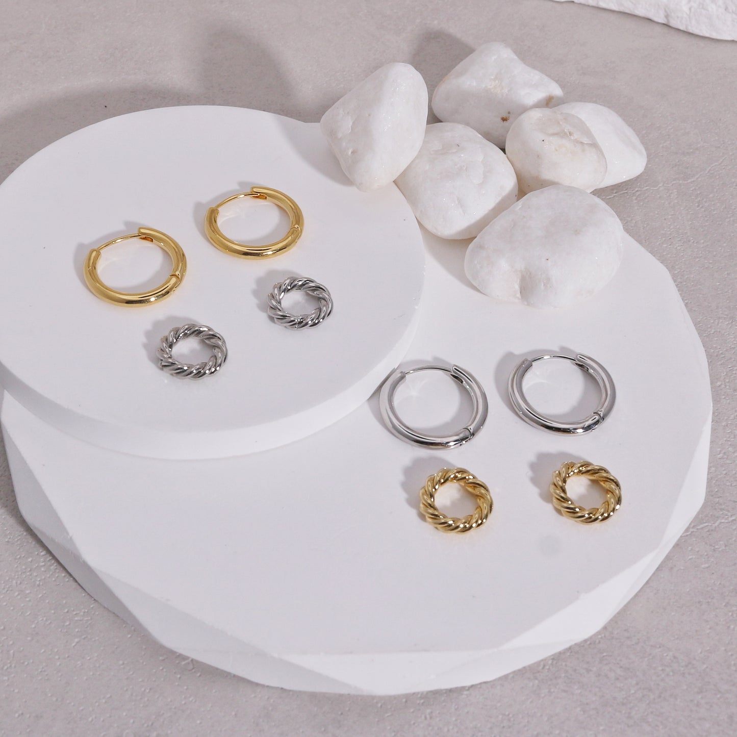 Raelynn Double Circle Hoop Drop Earrings