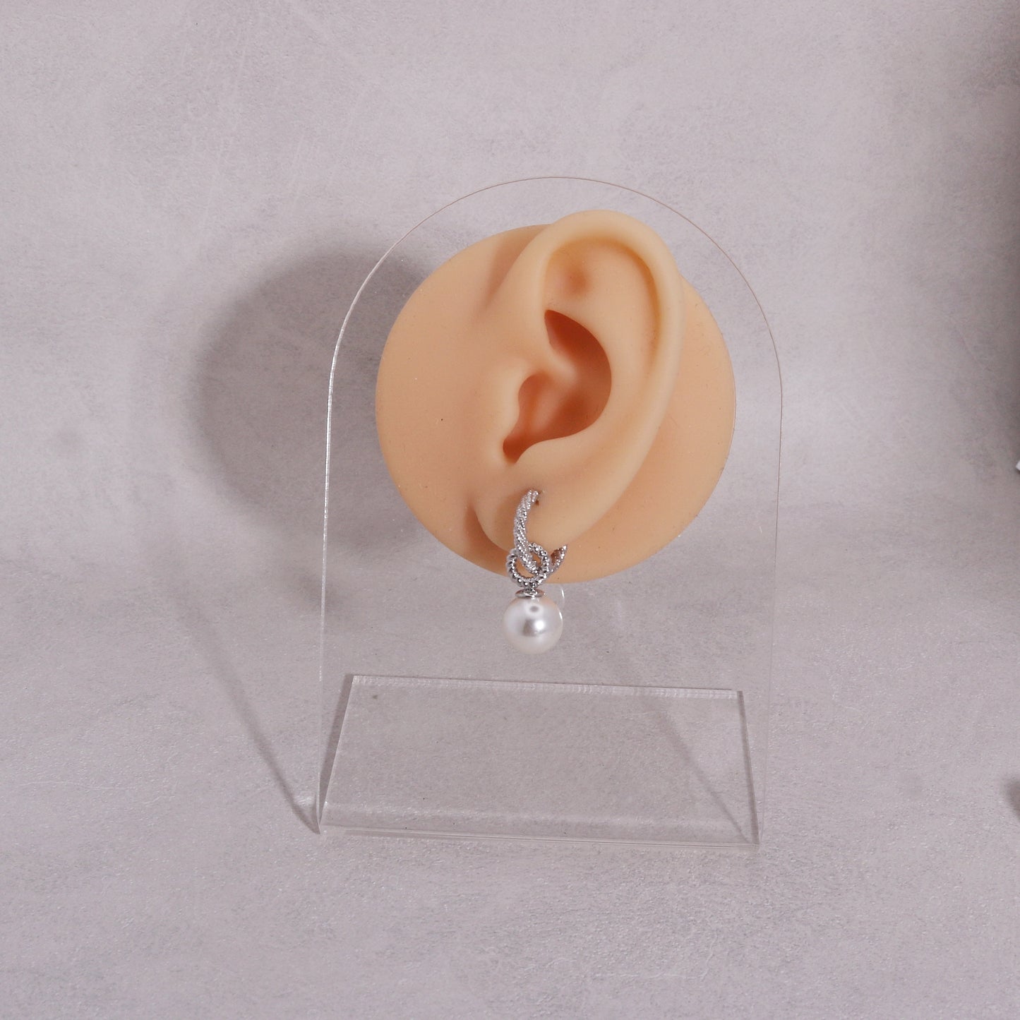 McKenzie Classic Pearl Charm Hoop Earrings