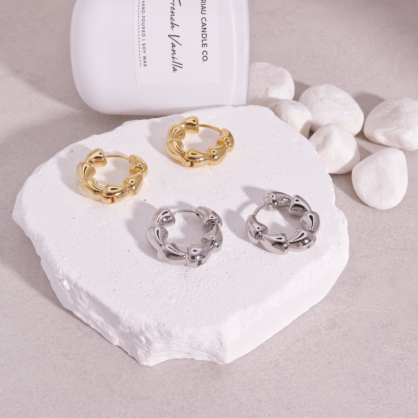 Piper Edgy Geometric Jagged Hoop Earrings