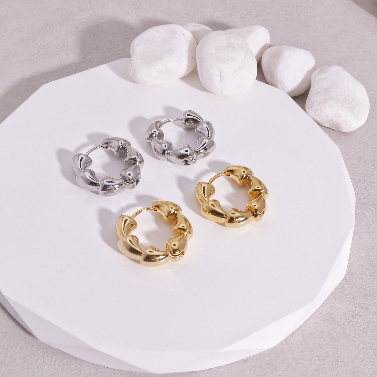 Piper Edgy Geometric Jagged Hoop Earrings