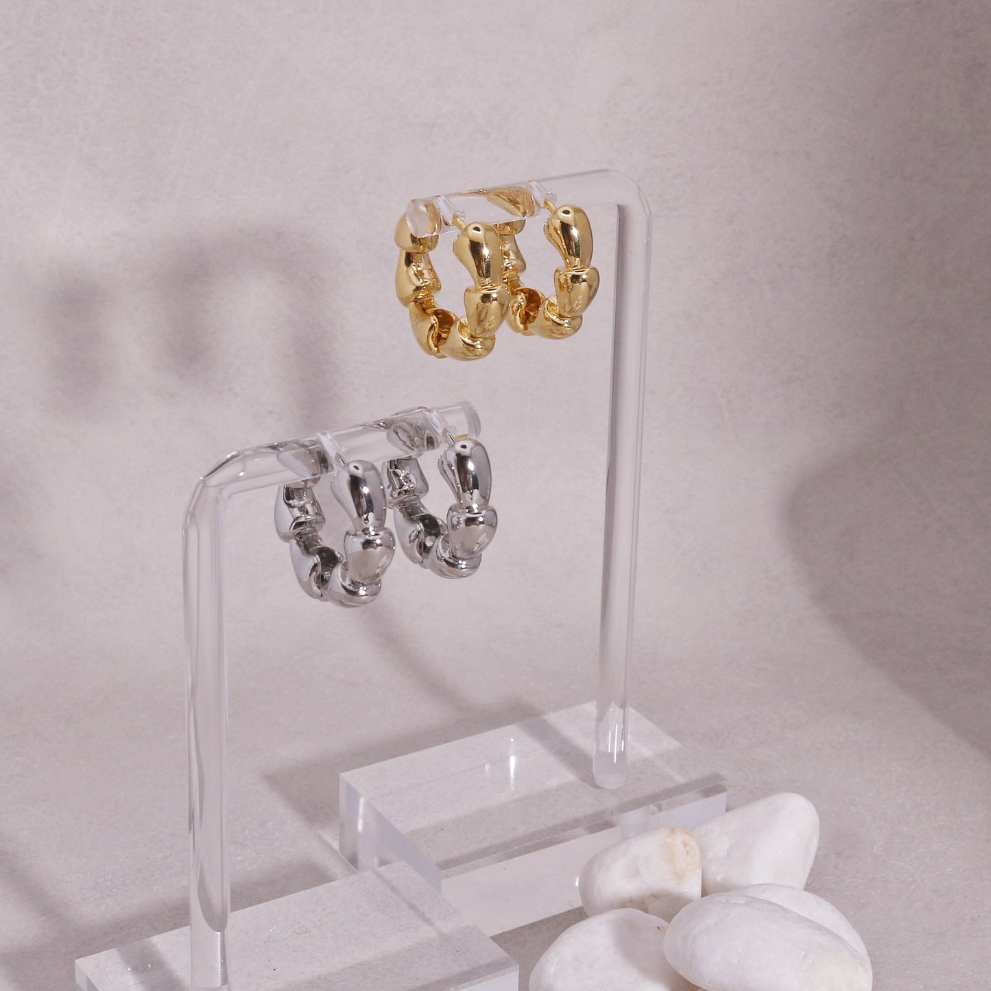 Piper Edgy Geometric Jagged Hoop Earrings