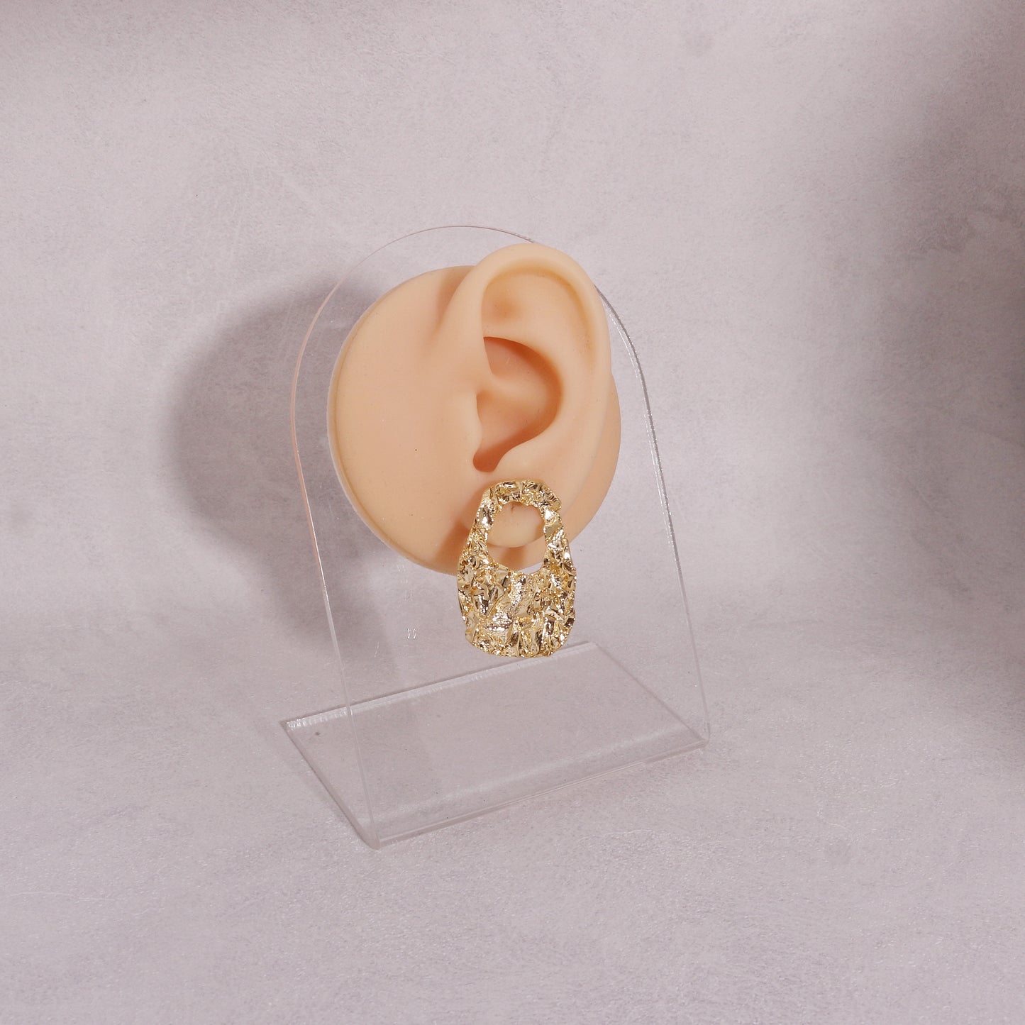 Chrystine Metal Foil Statement Drop Earrings