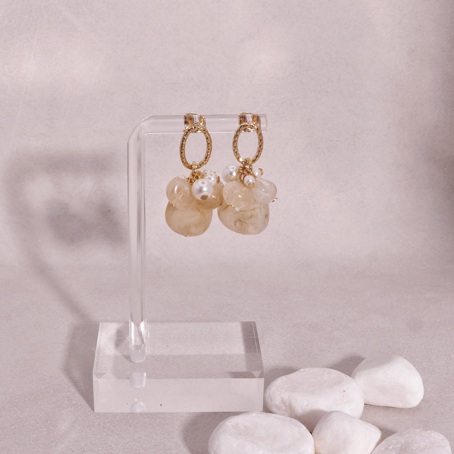 Tallulah Handwired Resin Gem Beads Dangle Earrings
