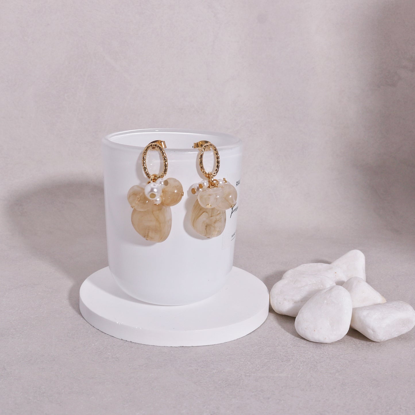 Tallulah Handwired Resin Gem Beads Dangle Earrings