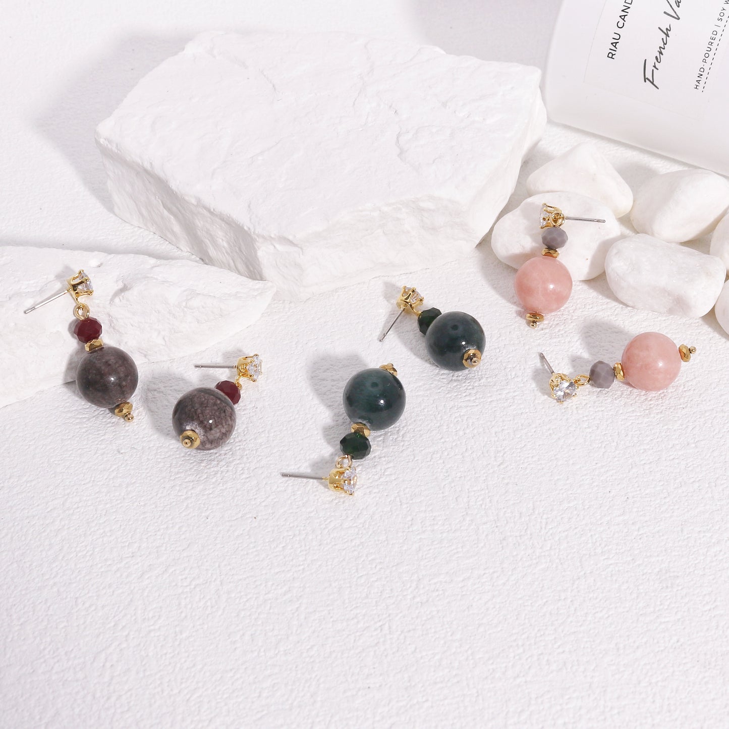 Shiloh Handwired Beaded Gem Drop Earrings