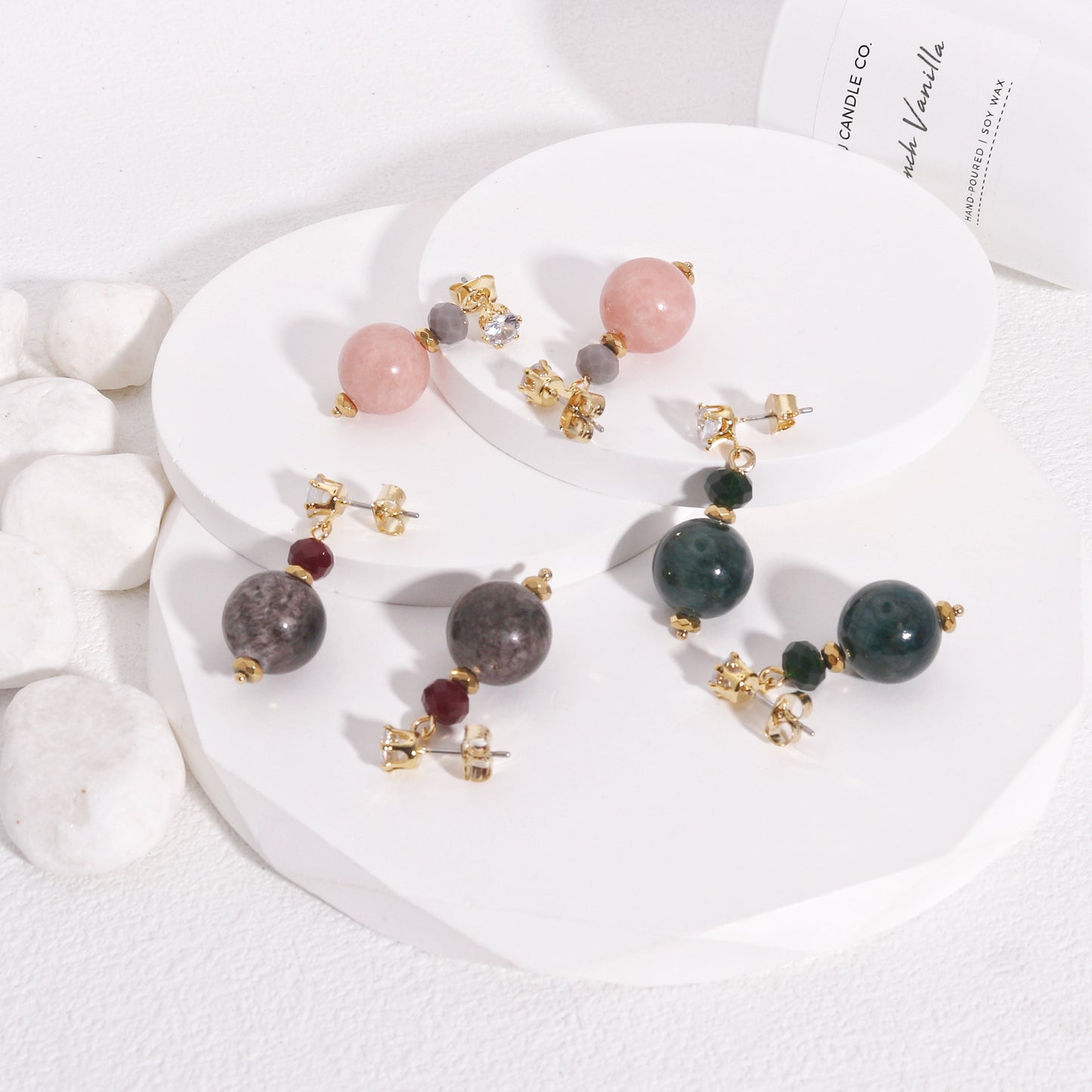 Shiloh Handwired Beaded Gem Drop Earrings