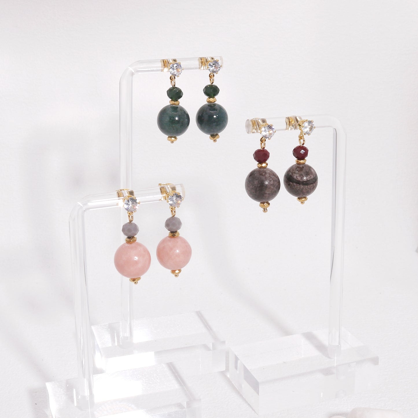 Shiloh Handwired Beaded Gem Drop Earrings