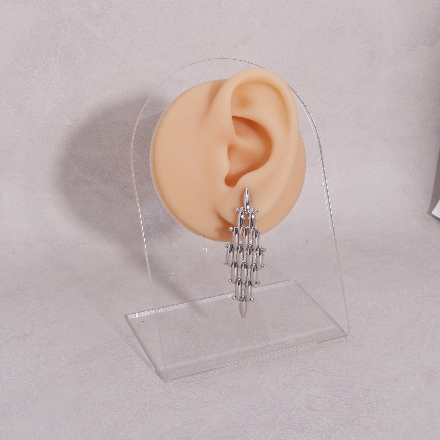 Tatum Liquid Metal Statement Drop Earrings