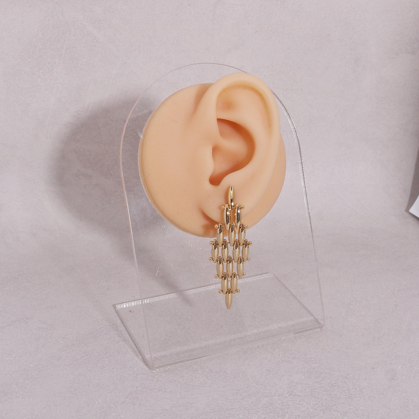 Tatum Liquid Metal Statement Drop Earrings
