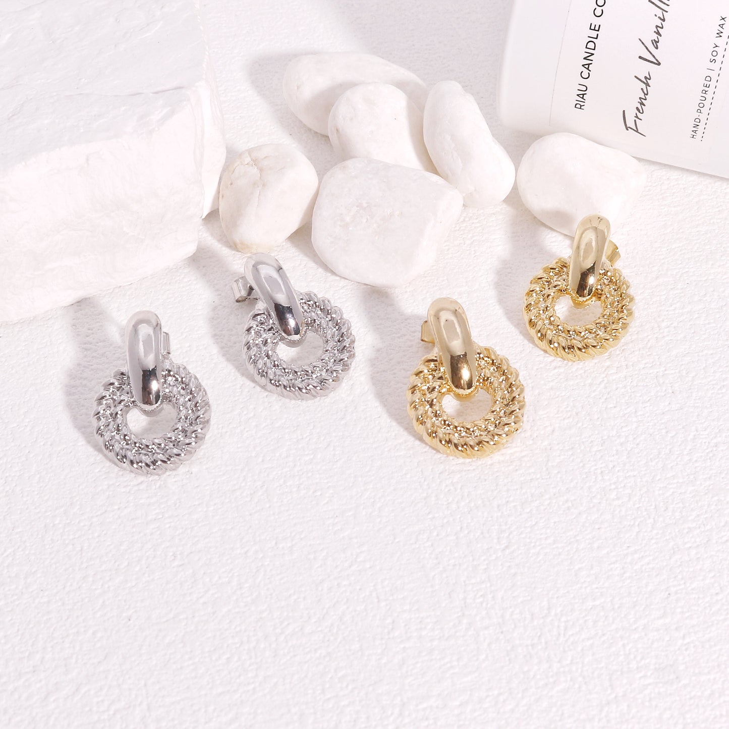 Nadya Vintage Statement Stud Earrings