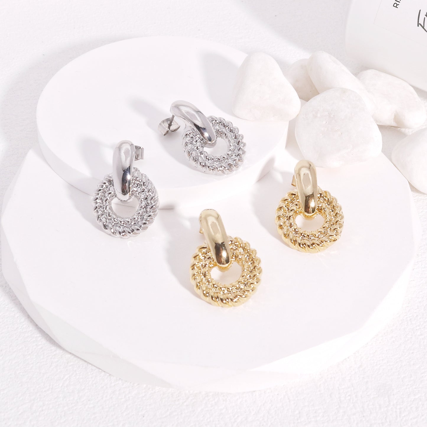 Nadya Vintage Statement Stud Earrings