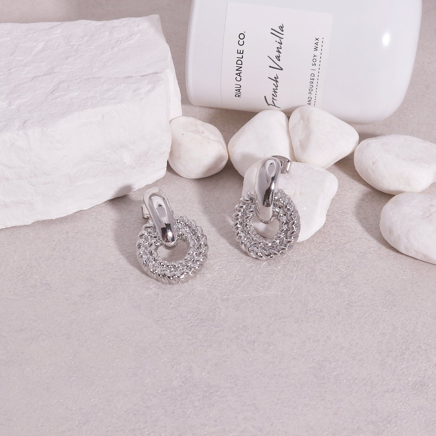 Nadya Vintage Statement Stud Earrings