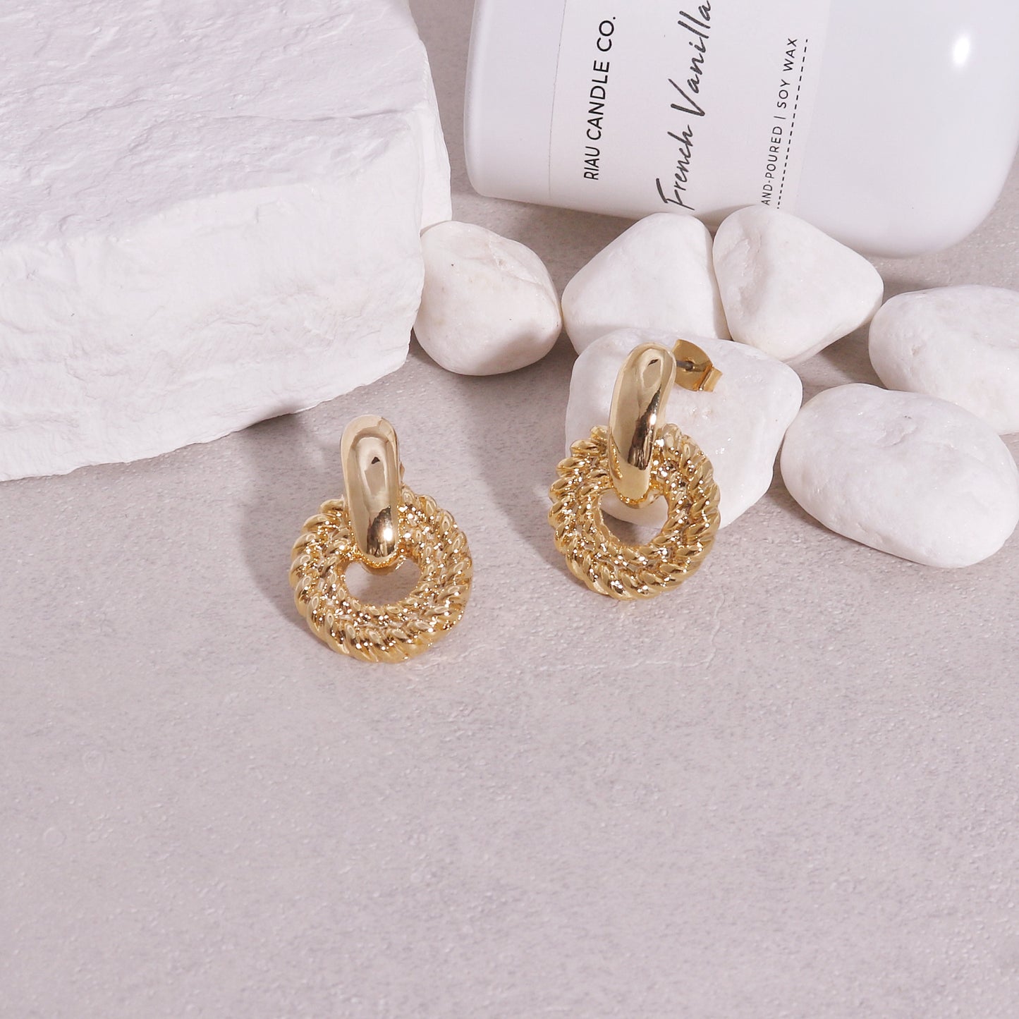 Nadya Vintage Statement Stud Earrings