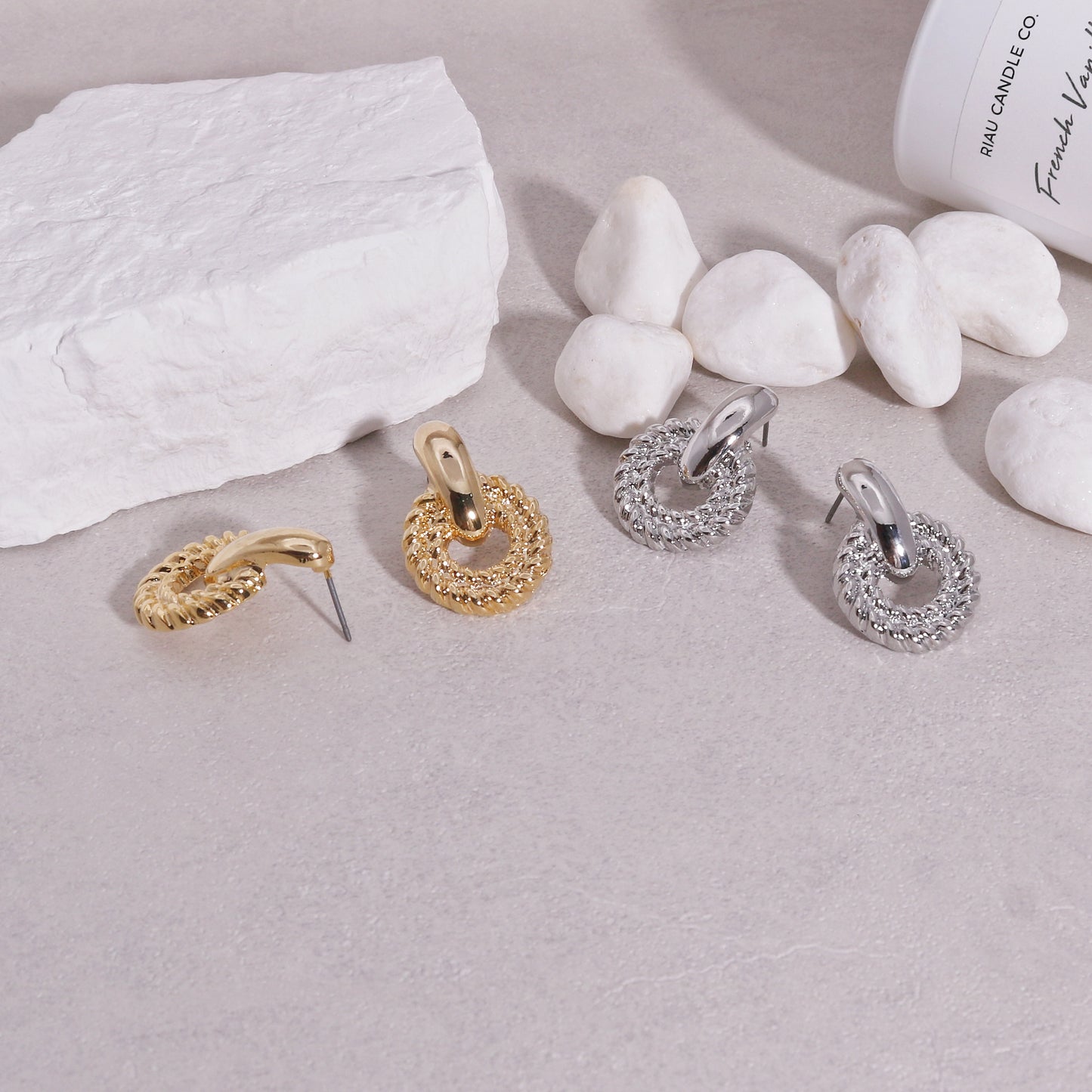 Nadya Vintage Statement Stud Earrings