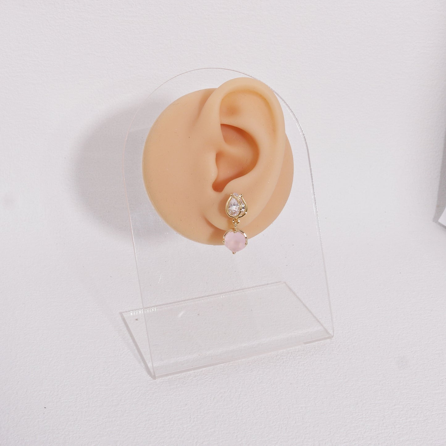 Lila Stylish CZ Colored Drop Earrings