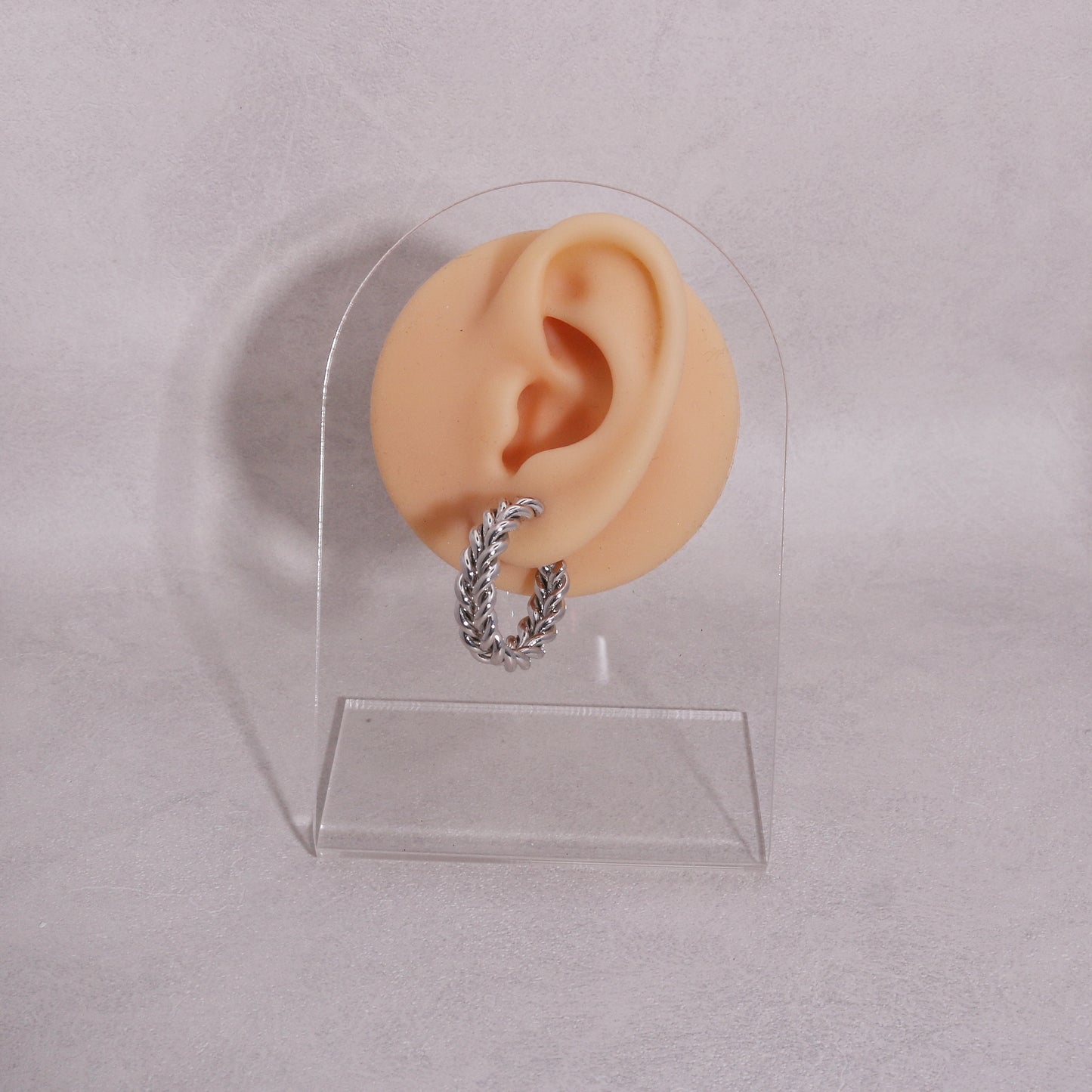 Sienna Roman Inspired Wreath Metal Hoop Earrings