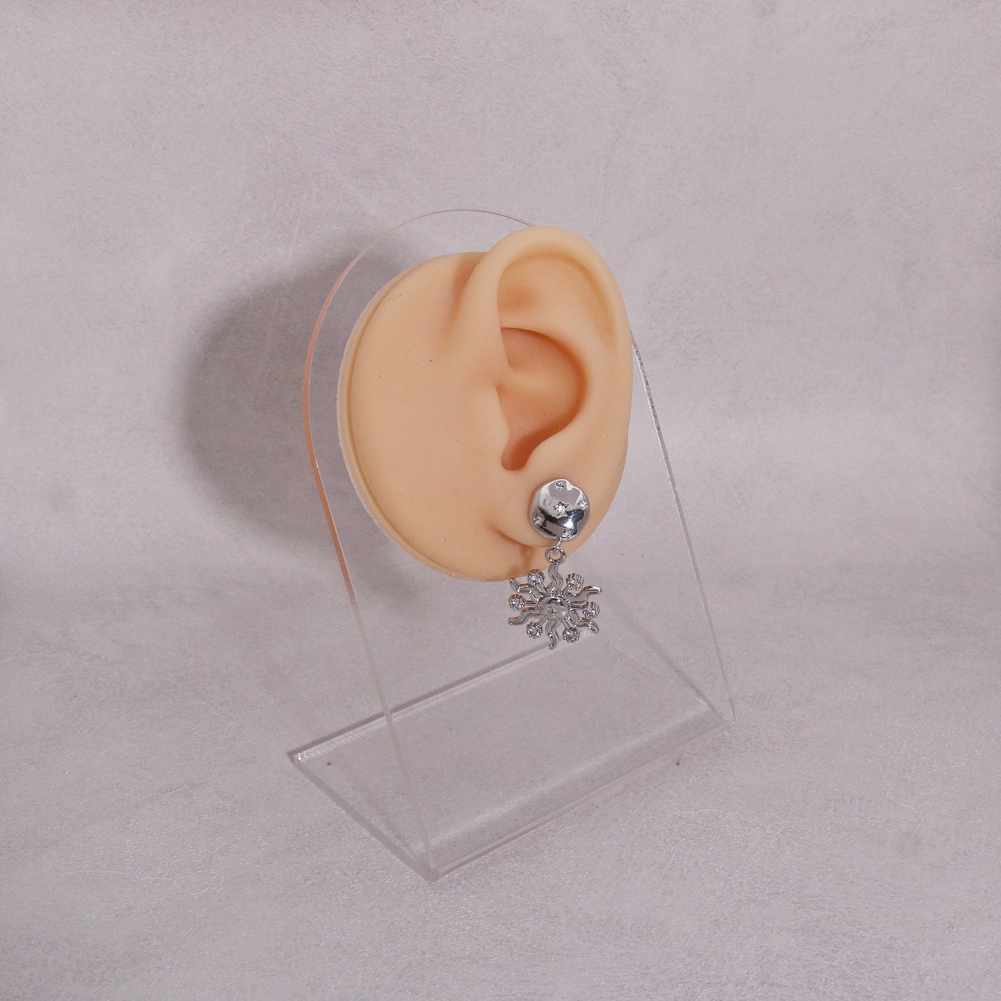 Harper Asymmetrical Sun and Moon Dangle Earrings