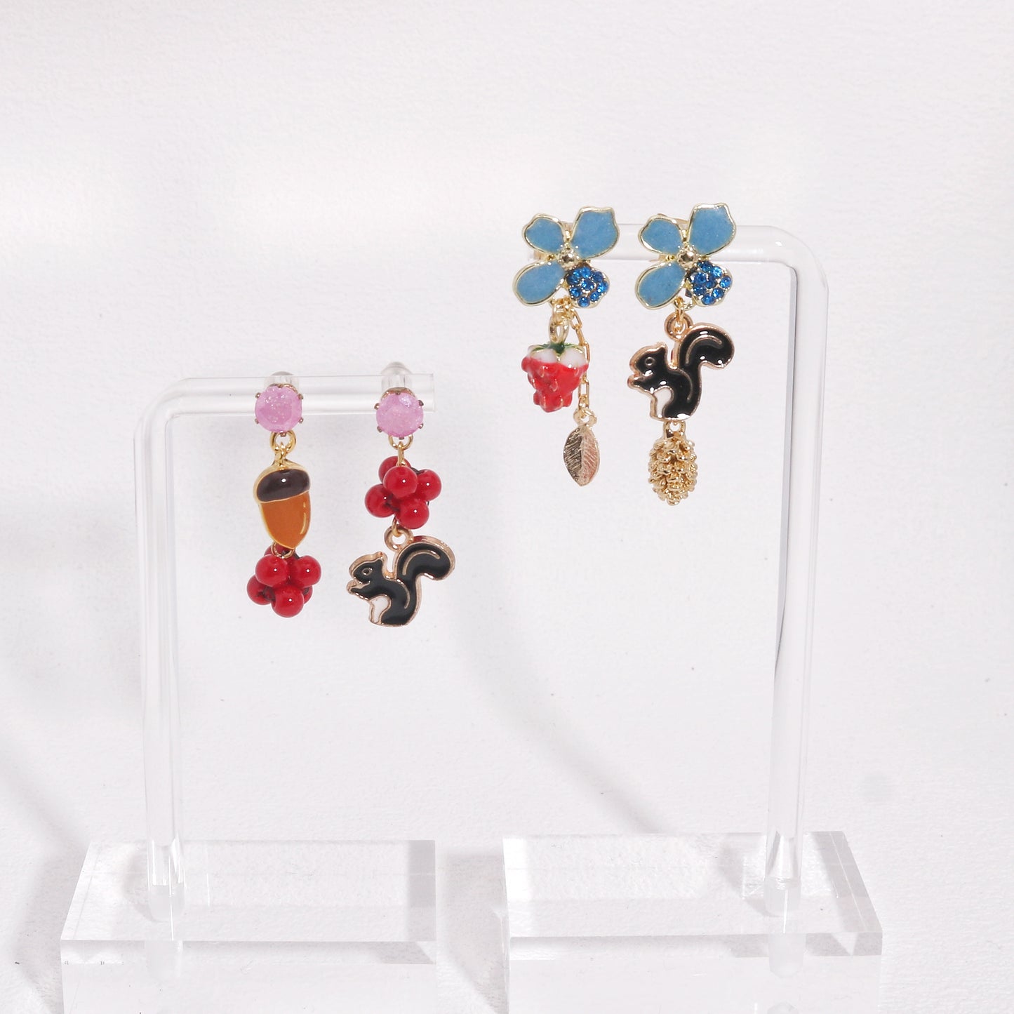 Brielle's Fun Handmade Asymmetrical Squirrel Earrings