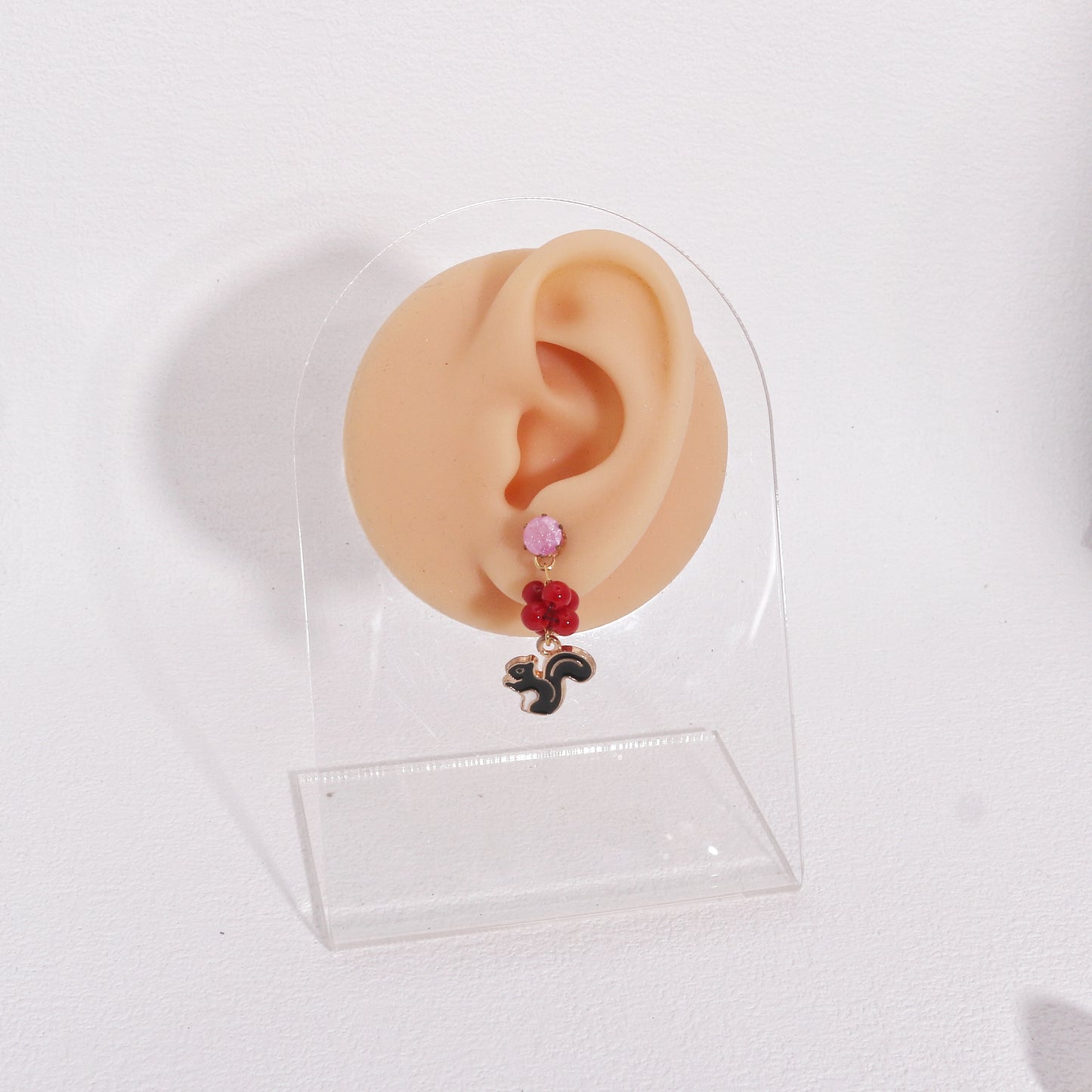 Brielle's Fun Handmade Asymmetrical Squirrel Earrings
