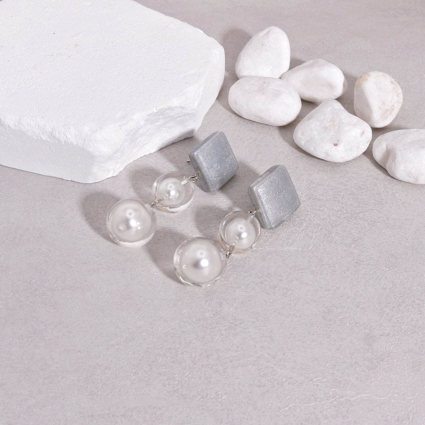 PRECIOUS x Pearl Silver Drop Earrings