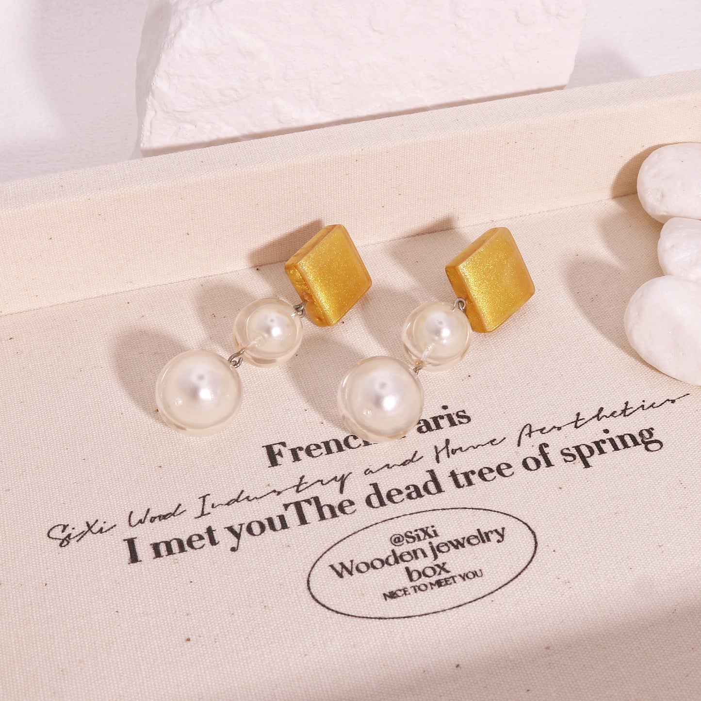 PRECIOUS x Pearl Gold Drop Earrings