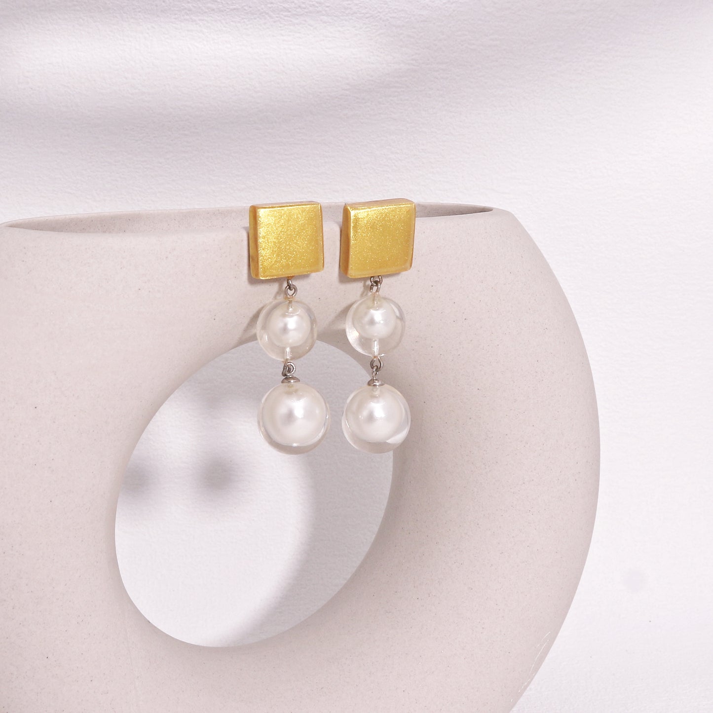 PRECIOUS x Pearl Gold Drop Earrings