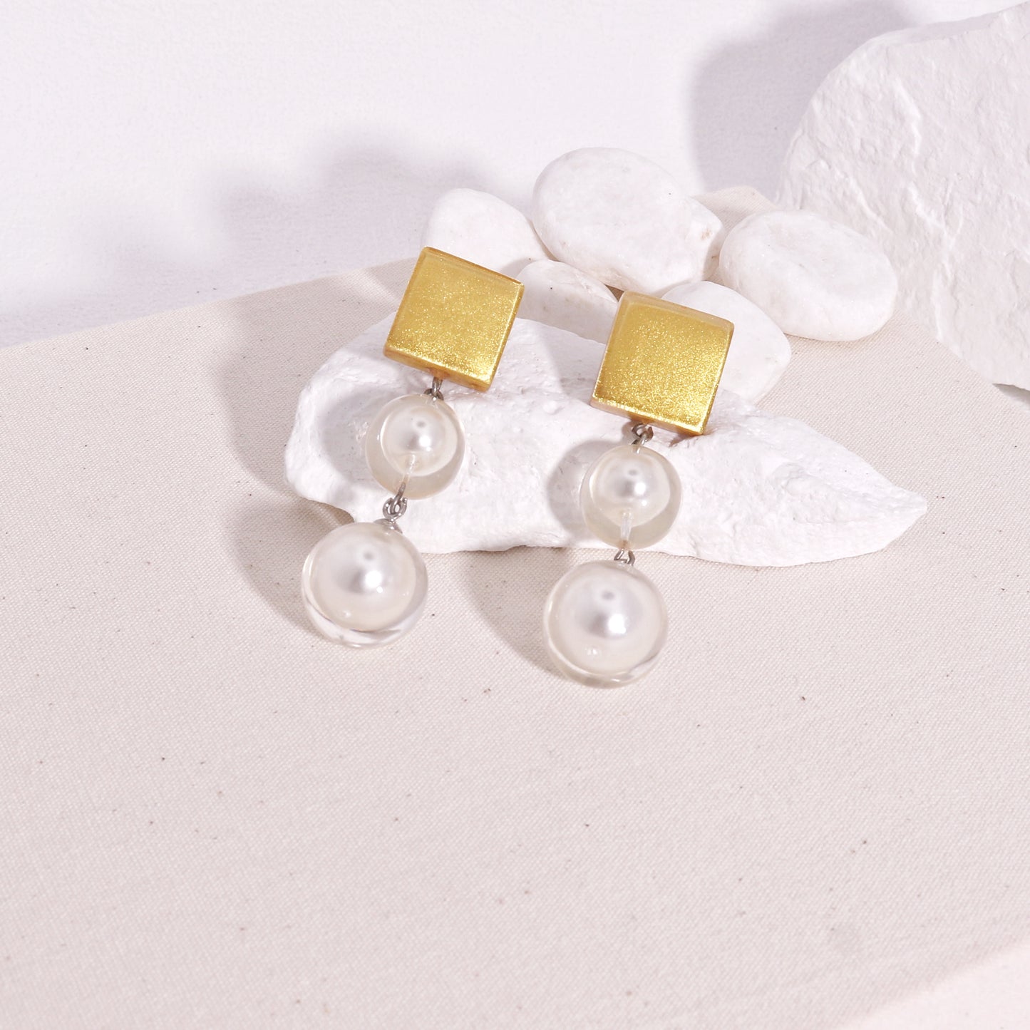 PRECIOUS x Pearl Gold Drop Earrings