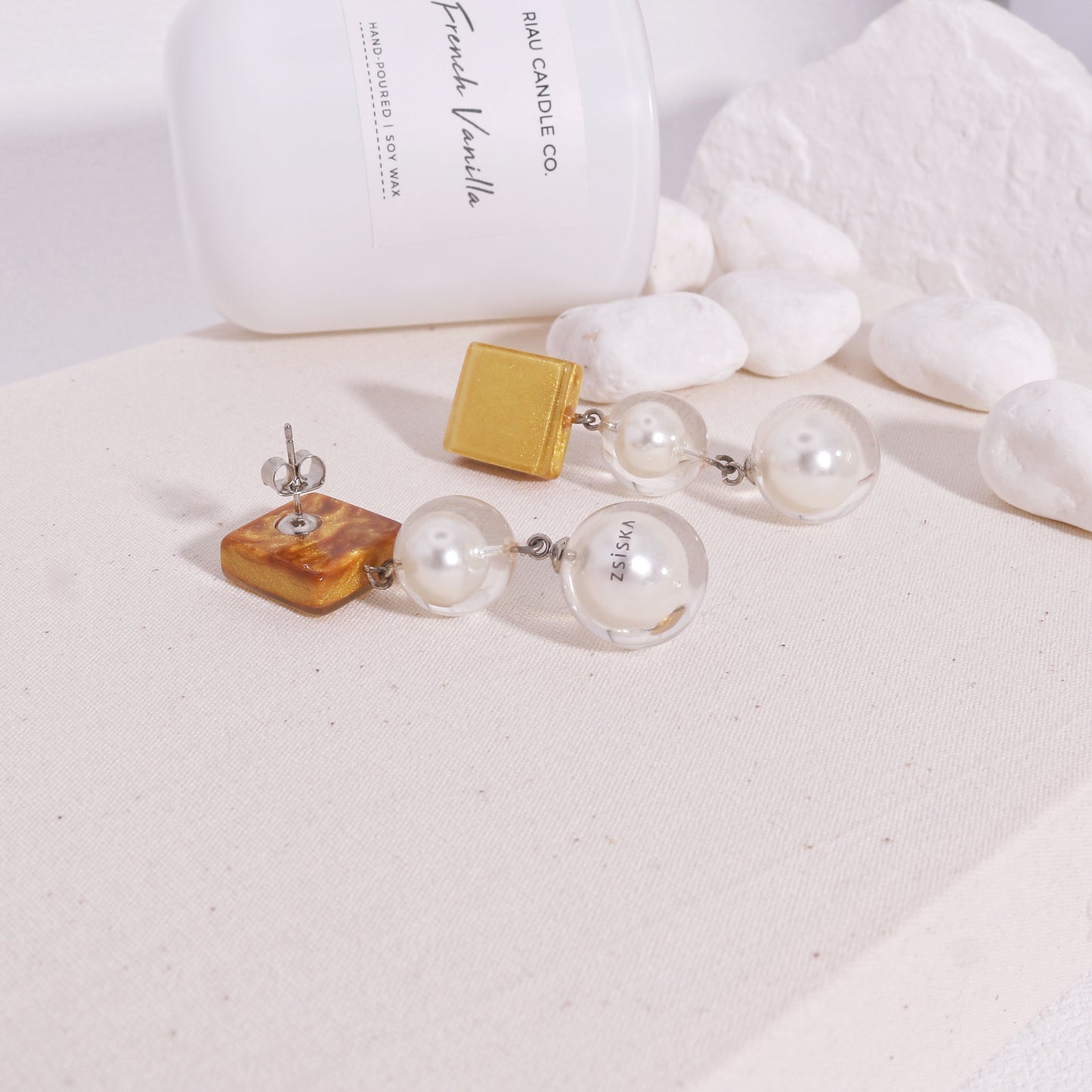 PRECIOUS x Pearl Gold Drop Earrings