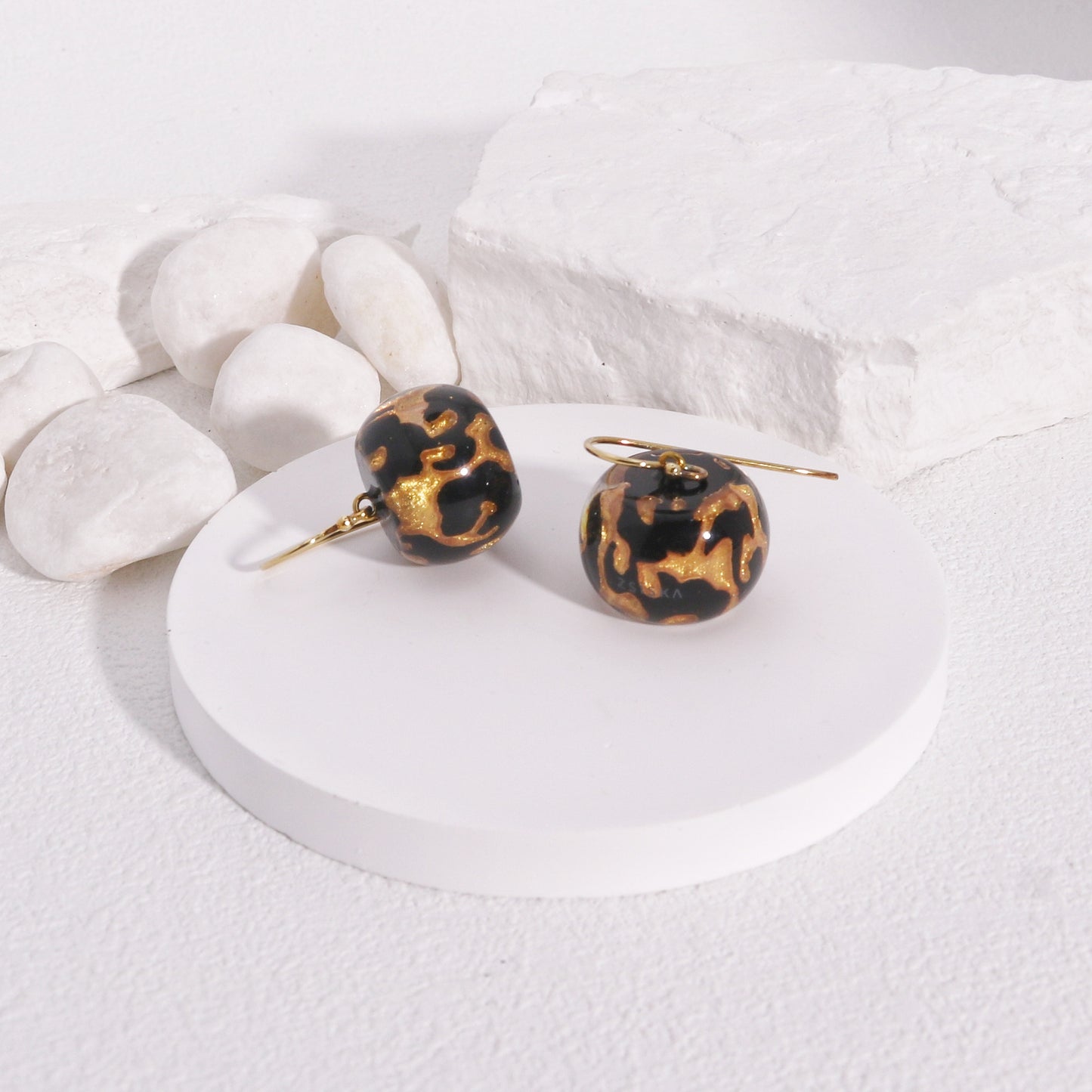 ZSISKA Gold Baroque Drop Earrings