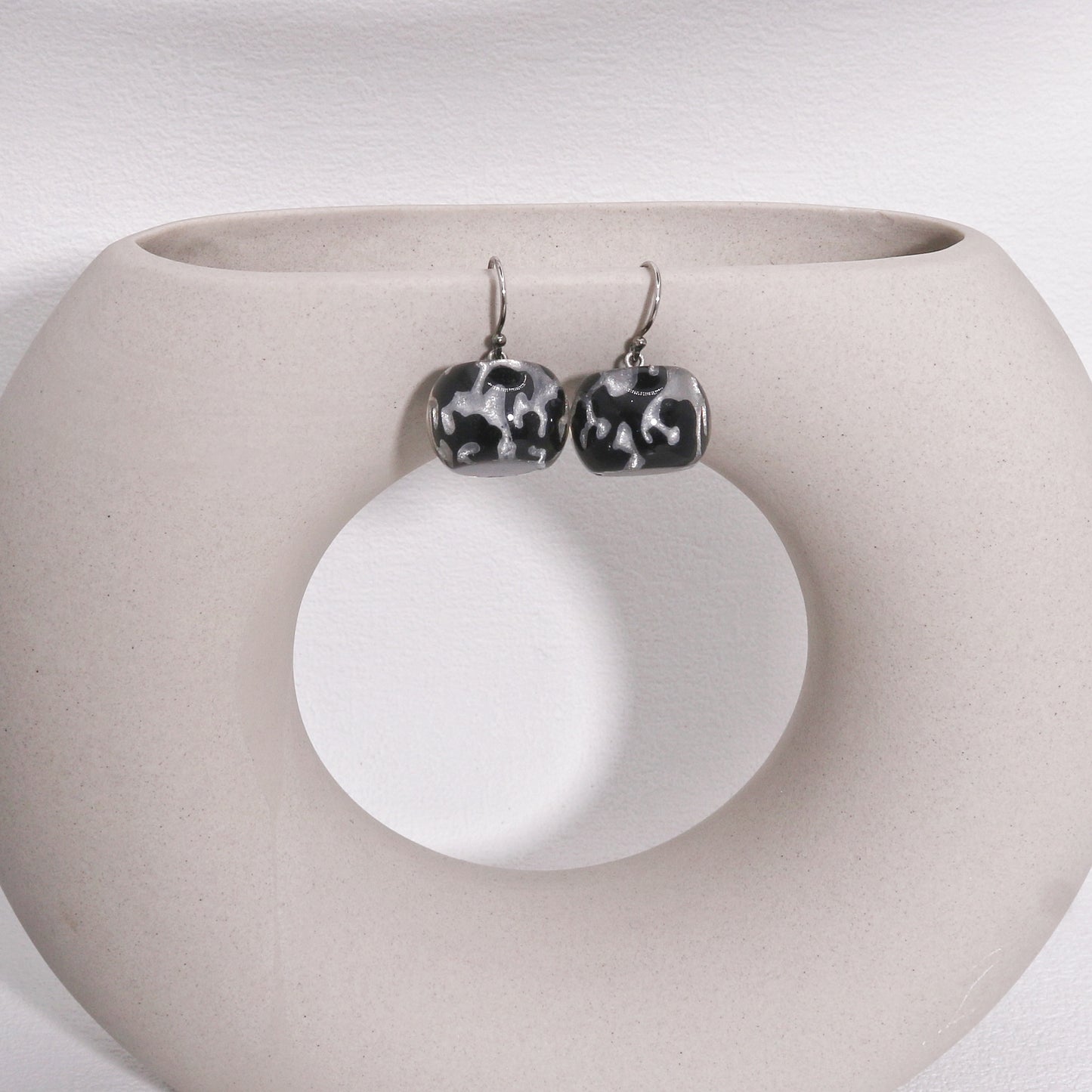 ZSISKA Silver Baroque Drop Earrings