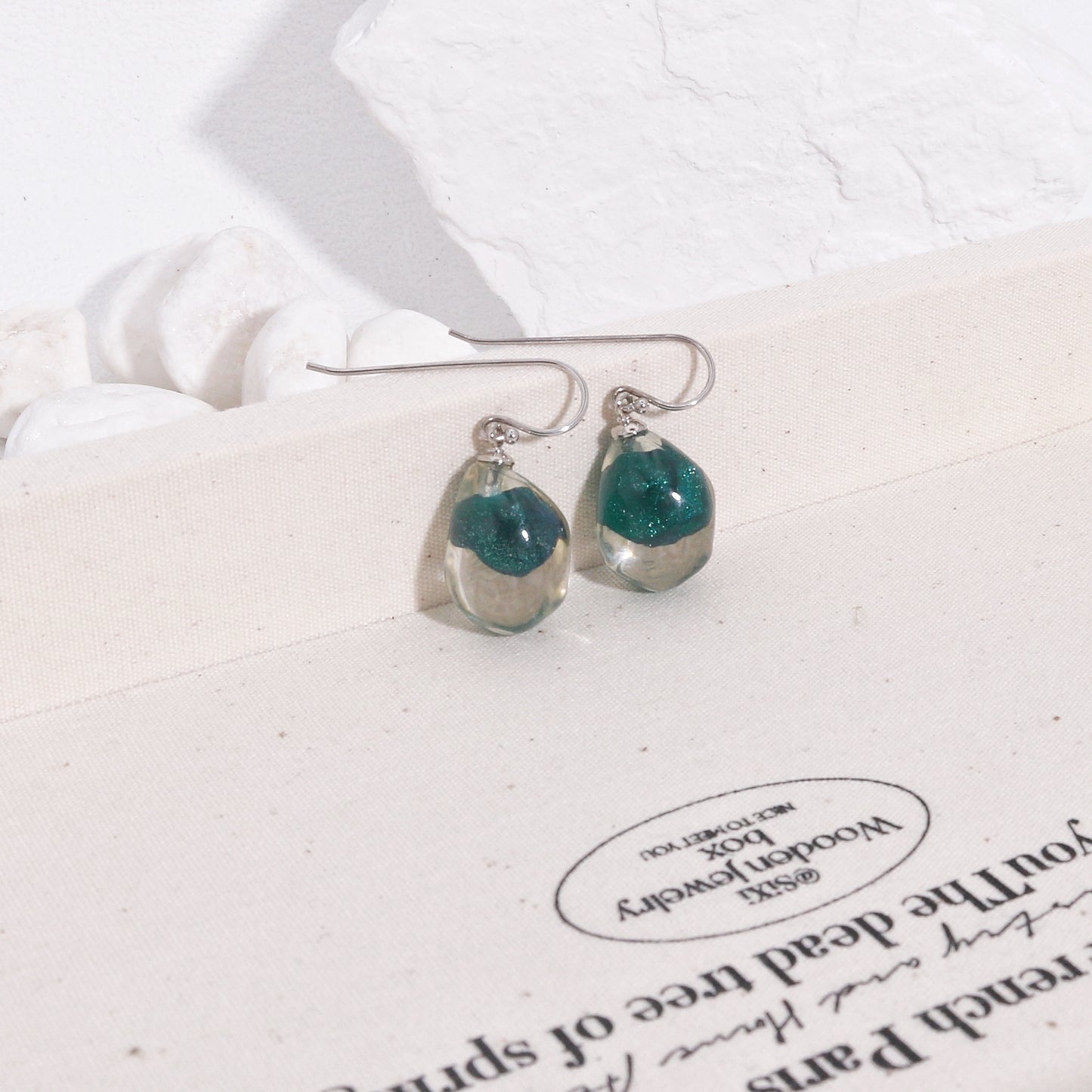 ZSISKA -Paloma Glass Bead Drop Earrings - Emerald