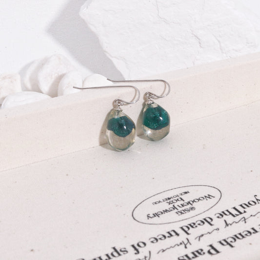 ZSISKA -Paloma Glass Bead Drop Earrings - Emerald