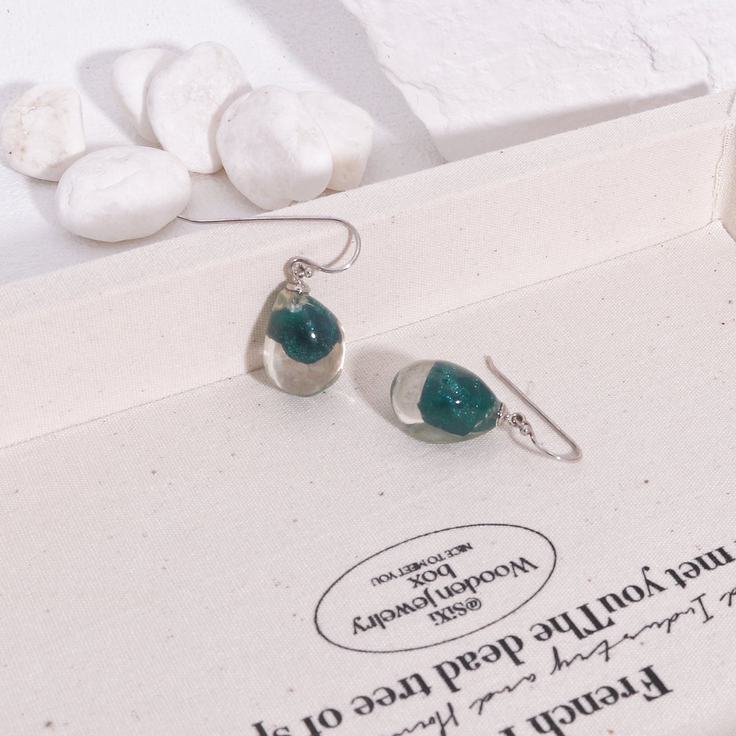 ZSISKA -Paloma Glass Bead Drop Earrings - Emerald