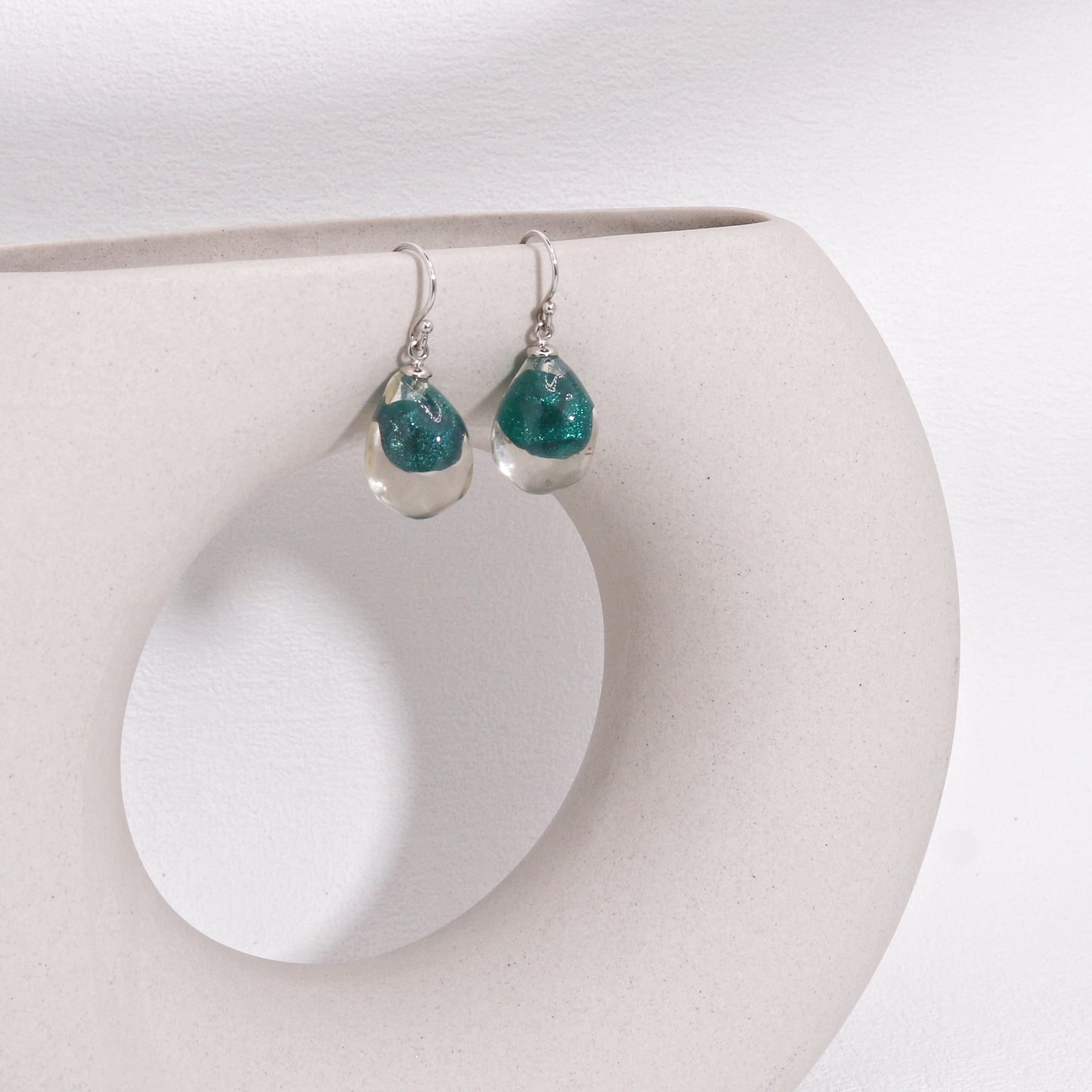 ZSISKA -Paloma Glass Bead Drop Earrings - Emerald
