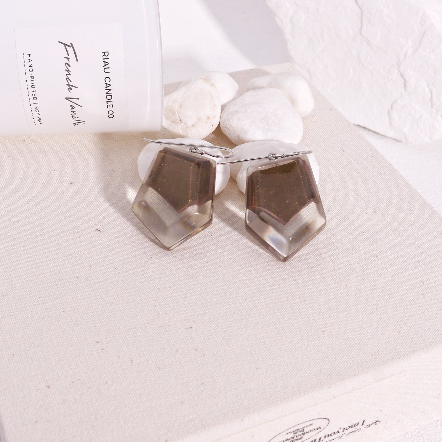 ZSISKA-Mystique Moss Green Drop Earrings