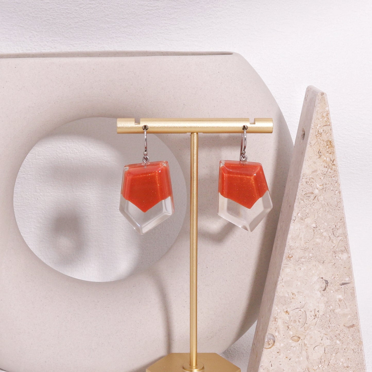 ZSISKA-Mystique Zesty Orange Drop Earrings