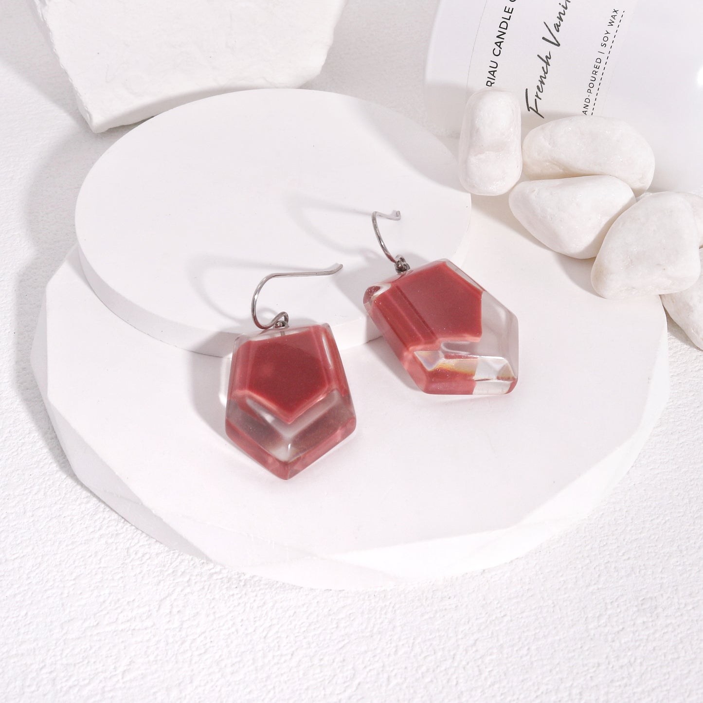 ZSISKA -Mystique Cinammon Pink Drop Earrings