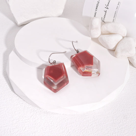 ZSISKA -Mystique Cinammon Pink Drop Earrings