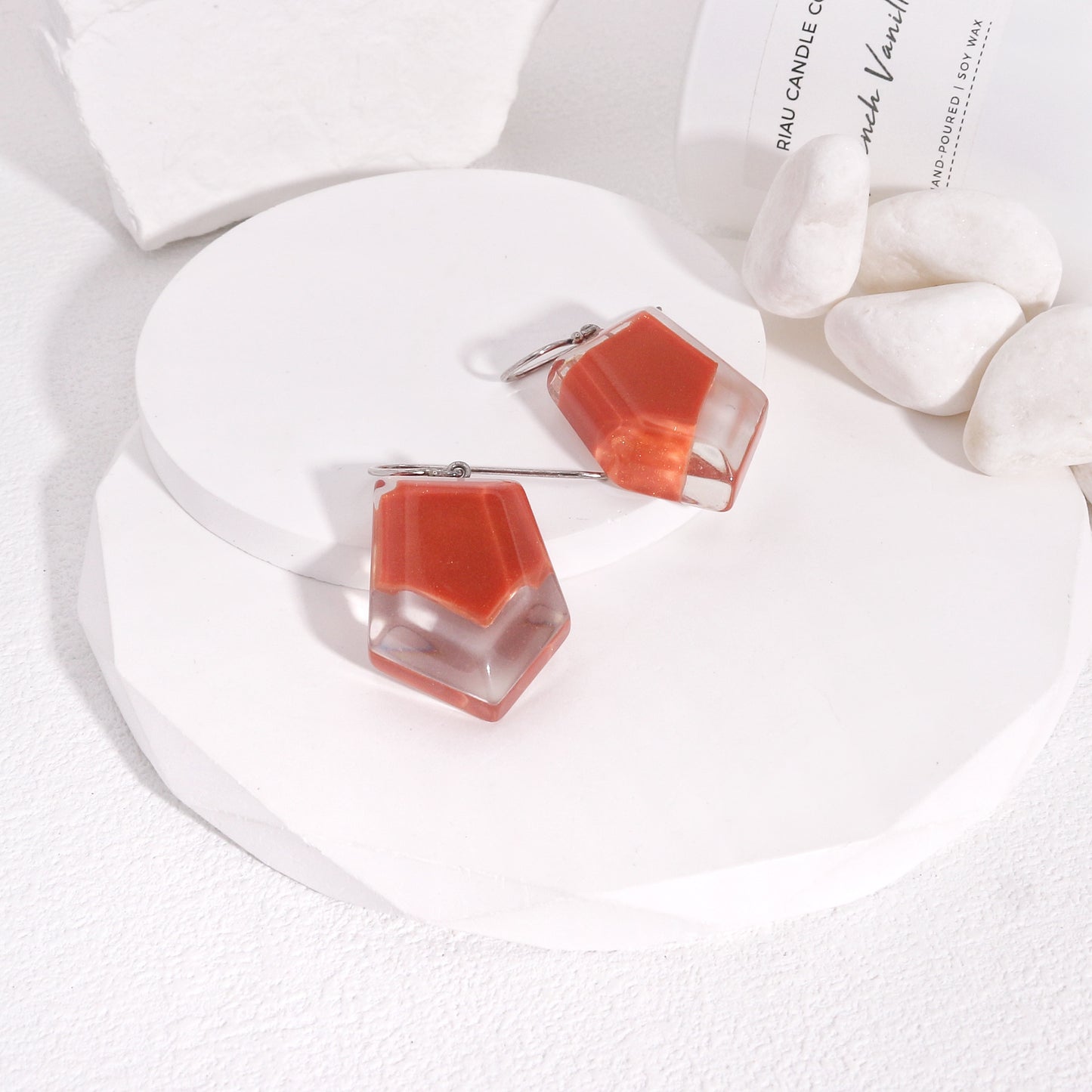 ZSISKA-Mystique Zesty Orange Drop Earrings