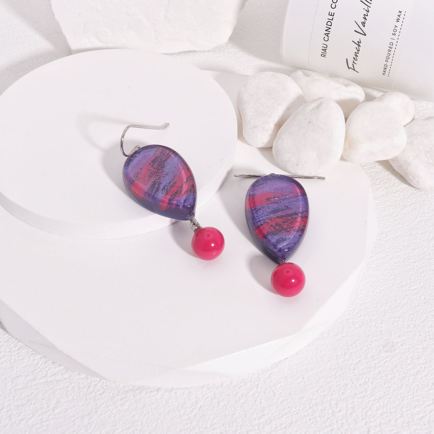 ZSISKA -Minerva Zesty Purple Fun Drop Earrings
