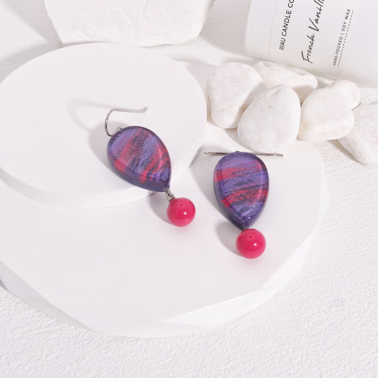 ZSISKA -Minerva Zesty Purple Fun Drop Earrings