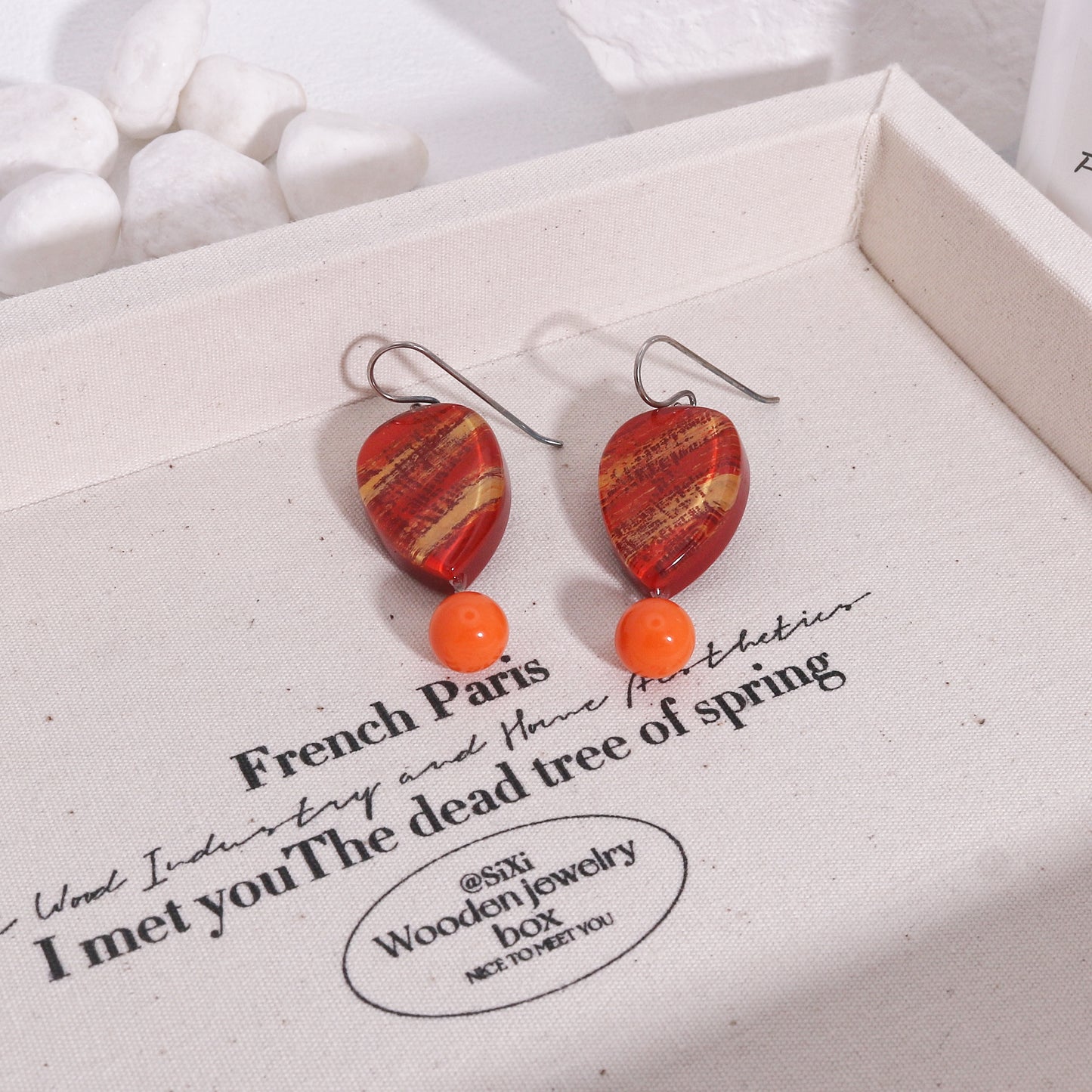 ZSISKA -Minerva Fruity Orange Fun Drop Earrings
