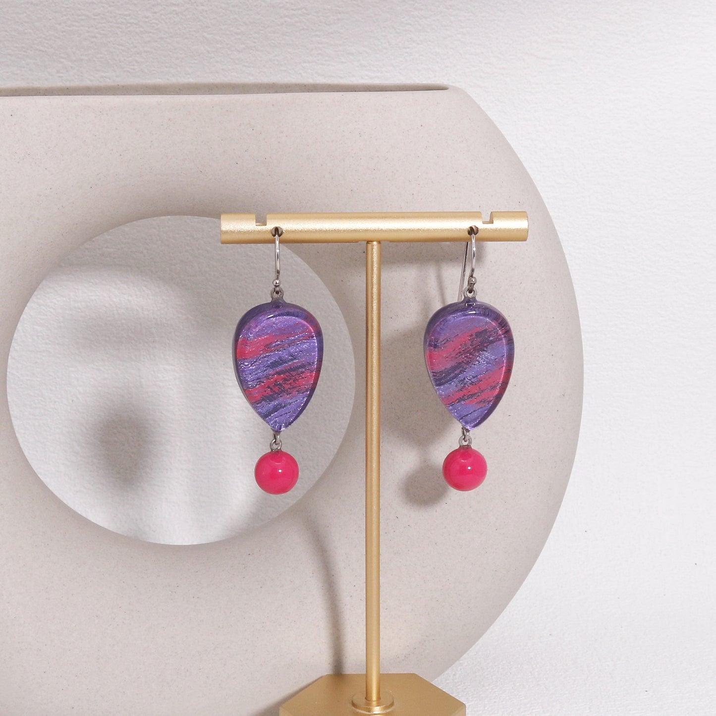 ZSISKA -Minerva Zesty Purple Fun Drop Earrings