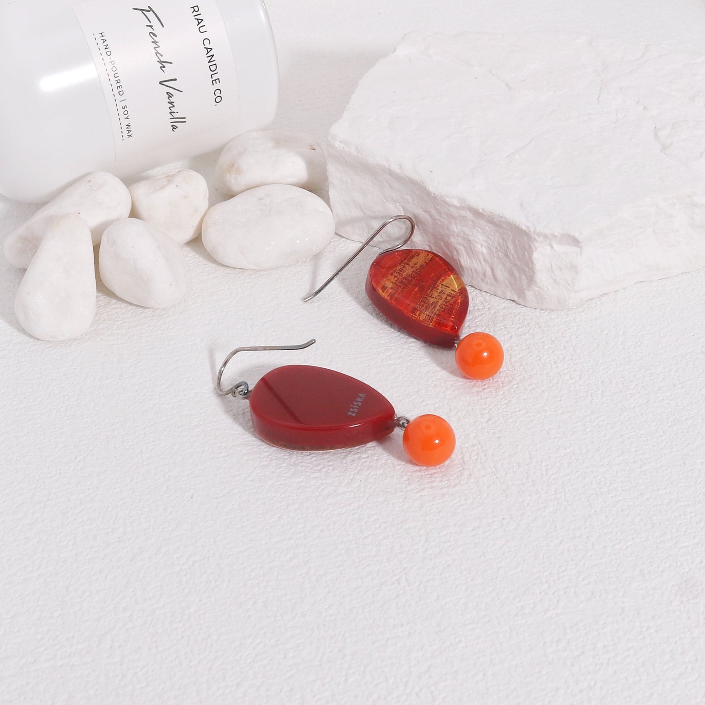 ZSISKA -Minerva Fruity Orange Fun Drop Earrings