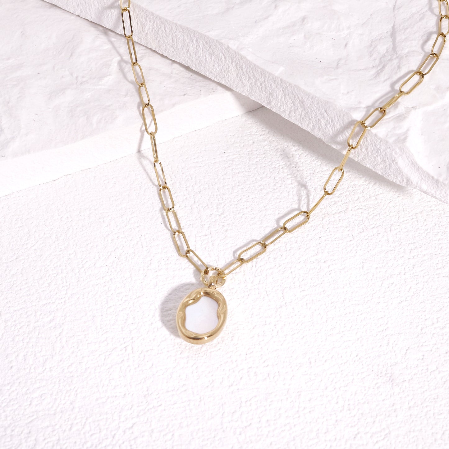 Fallon Double Side Vintage Moonstone Necklace