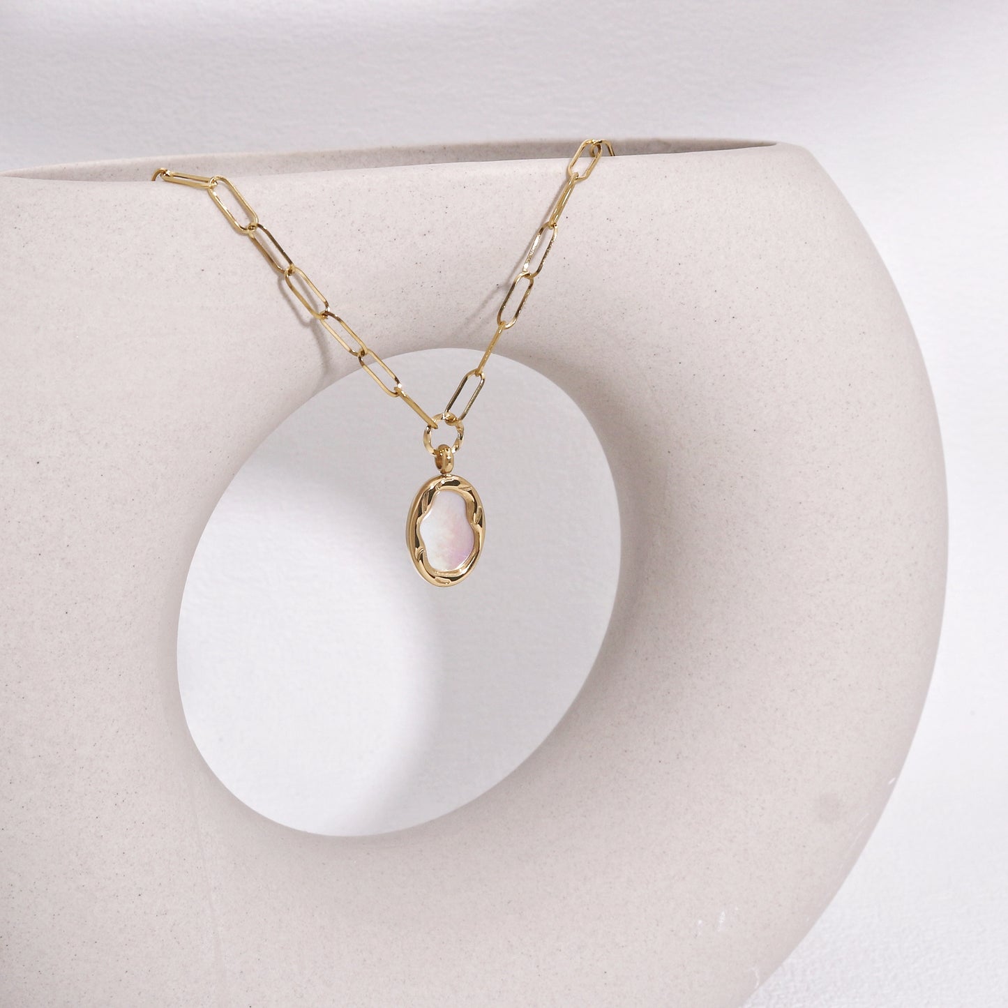 Fallon Double Side Vintage Moonstone Necklace