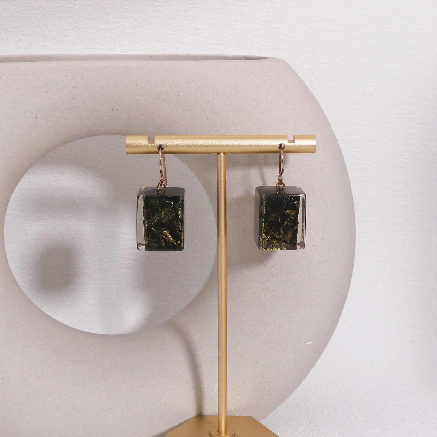 ZSISKA-Bliss  Vintage Black Gold Drop Earrings