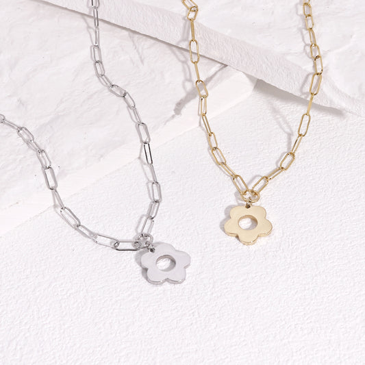 Brielle Decadent Floral Chain Necklace